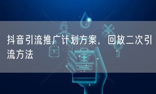 抖音引流推广计划方案，回放二次引流方法
