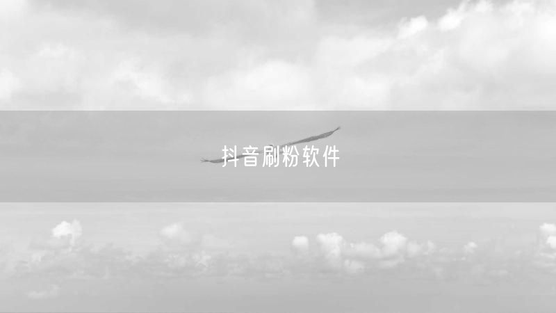 抖音刷粉软件