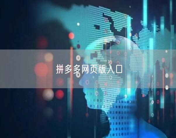 拼多多网页版入口