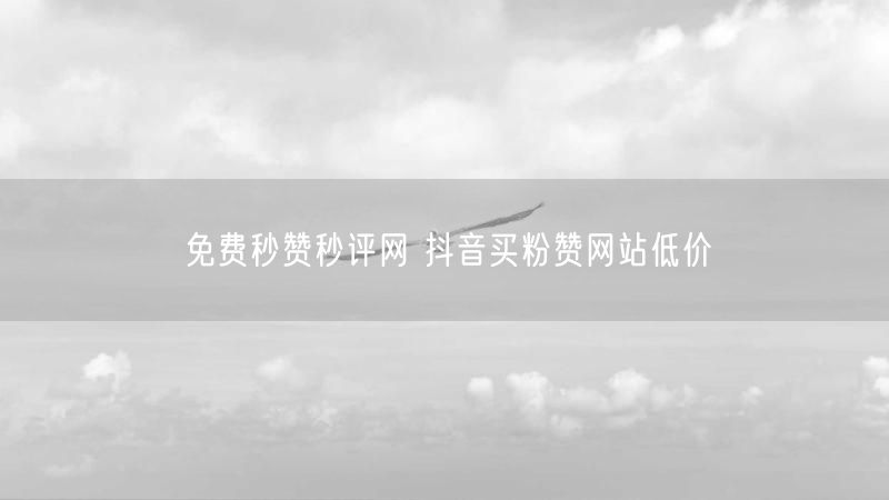免费秒赞秒评网 抖音买粉赞网站低价
