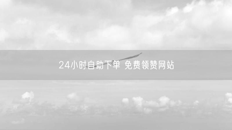 24小时自助下单 免费领赞网站
