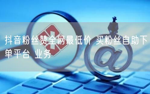 抖音粉丝赞全网最低价 买粉丝自助下单平台 业务