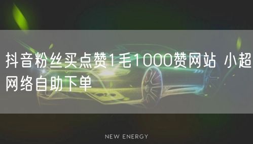 抖音粉丝买点赞1毛1000赞网站 小超网络自助下单