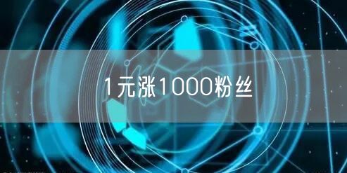 1元涨1000粉丝