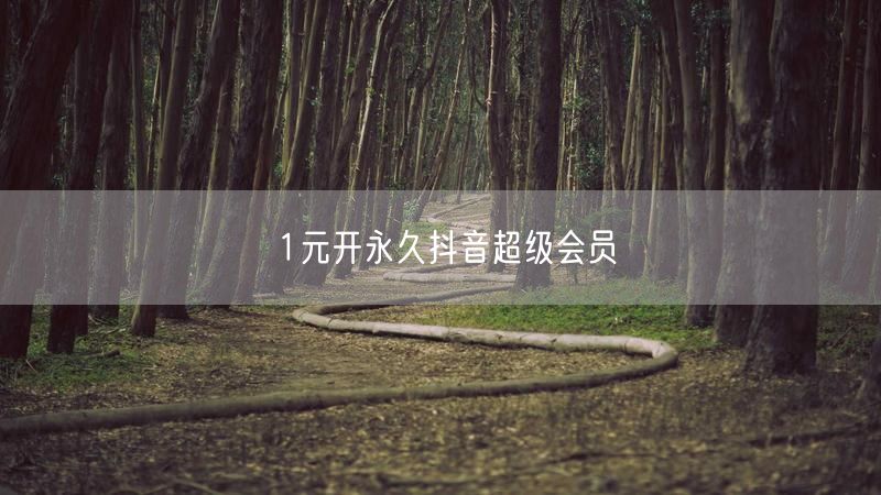 1元开永久抖音超级会员