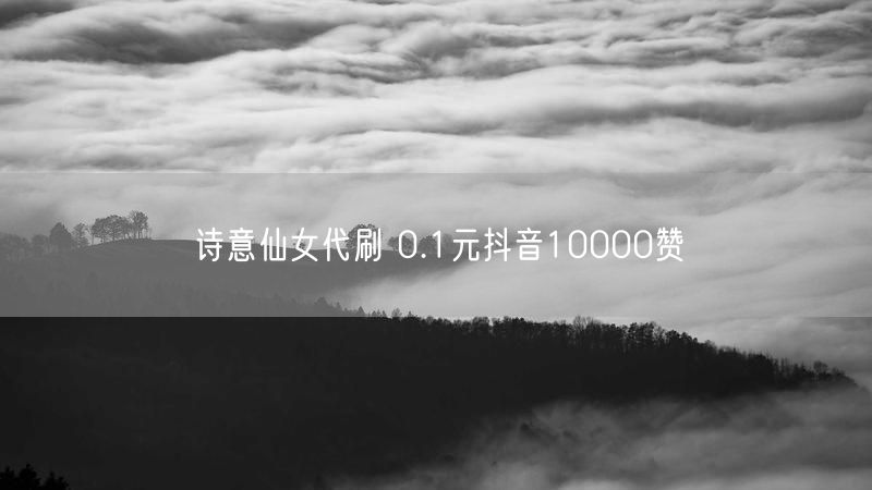 诗意仙女代刷 0.1元抖音10000赞