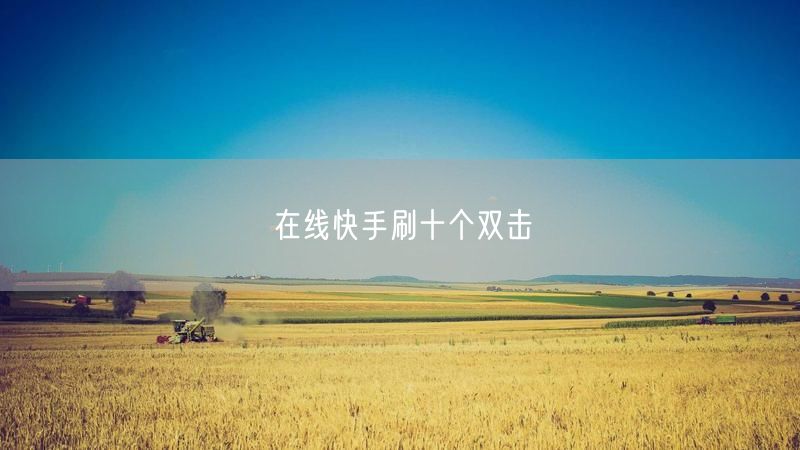 在线快手刷十个双击
