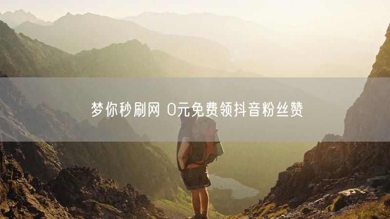 梦你秒刷网 0元免费领抖音粉丝赞