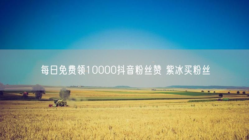 每日免费领10000抖音粉丝赞 紫冰买粉丝