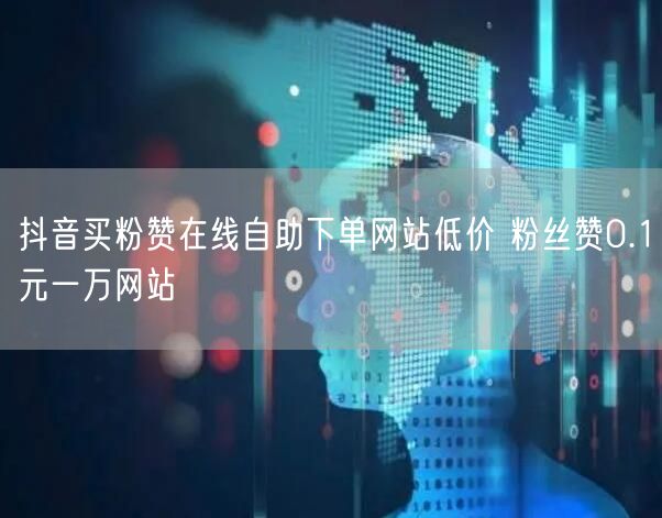 抖音买粉赞在线自助下单网站低价 粉丝赞0.1元一万网站