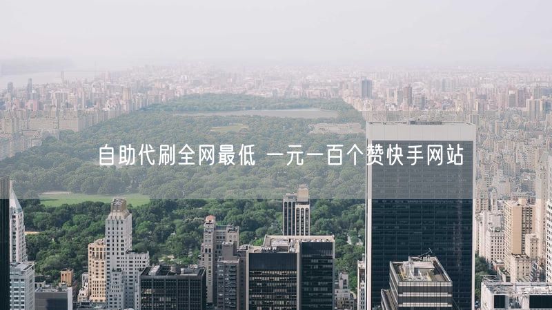 自助代刷全网最低 一元一百个赞快手网站