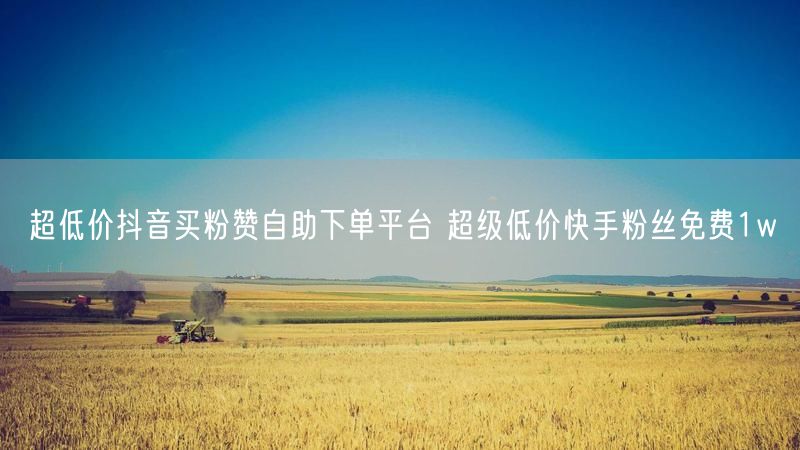 超低价抖音买粉赞自助下单平台 超级低价快手粉丝免费1w