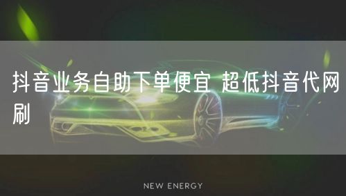 抖音业务自助下单便宜 超低抖音代网刷