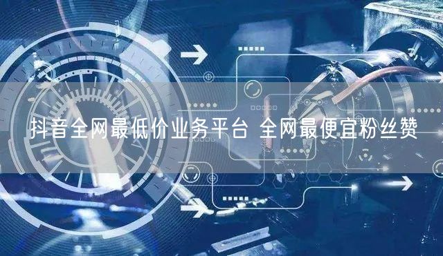 抖音全网最低价业务平台 全网最便宜粉丝赞