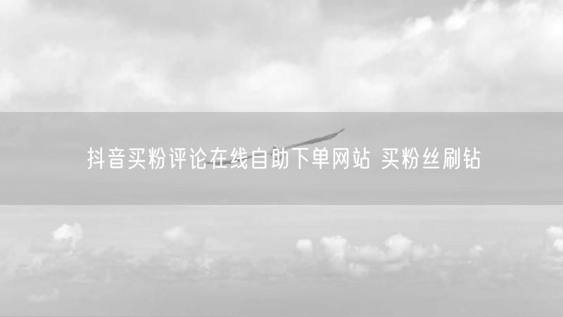抖音买粉评论在线自助下单网站 买粉丝刷钻