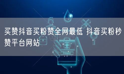 买赞抖音买粉赞全网最低 抖音买粉秒赞平台网站