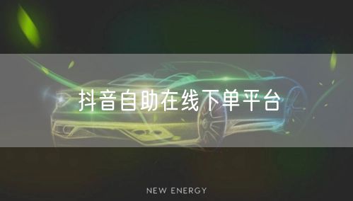 抖音自助在线下单平台