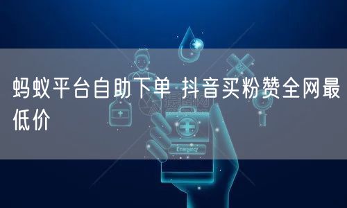 蚂蚁平台自助下单 抖音买粉赞全网最低价
