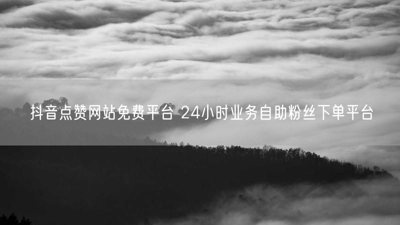 抖音点赞网站免费平台 24小时业务自助粉丝下单平台