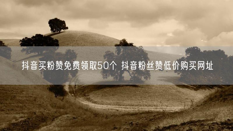 抖音买粉赞免费领取50个 抖音粉丝赞低价购买网址