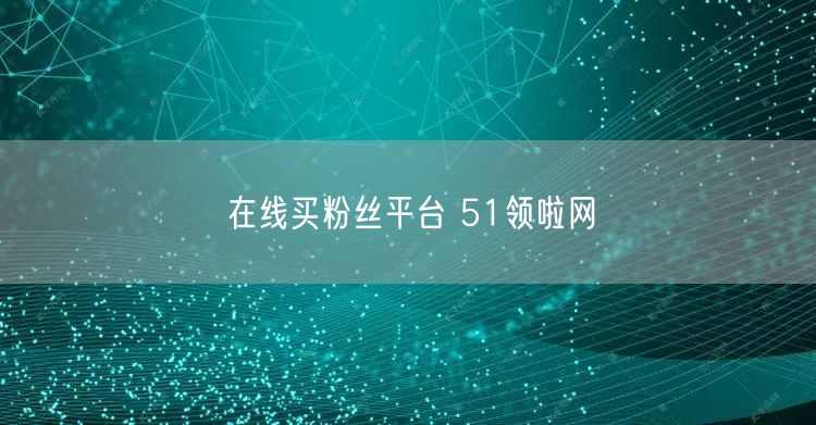 在线买粉丝平台 51领啦网