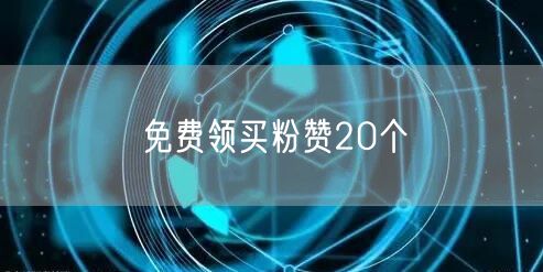 免费领买粉赞20个