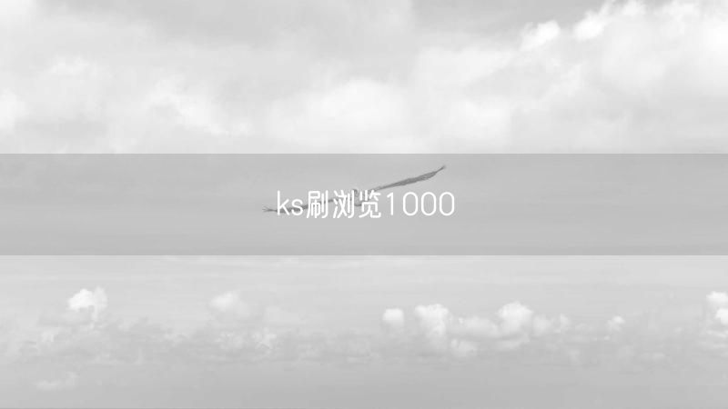 ks刷浏览1000