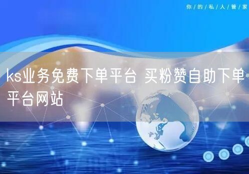 ks业务免费下单平台 买粉赞自助下单平台网站